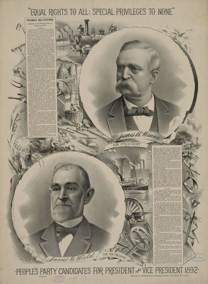 Els candidats del People's party a la presidència i vicepresidència el 1892 Els candidats del People's party a la presidència i vicepresidència el 1892