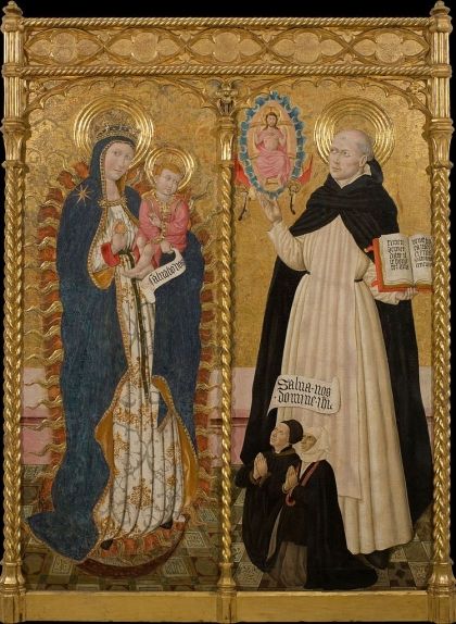 'Verge Apocalíptica i Sant Vicent Ferrer amb dos donants', de Pedro García de Benavarre (1456)
