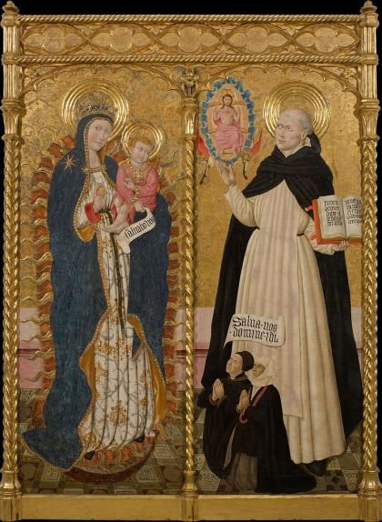 'Verge Apocalíptica i Sant Vicent Ferrer amb dos donants', de Pedro García de Benavarre (1456) 'Verge Apocalíptica i Sant Vicent Ferrer amb dos donants', de Pedro García de Benavarre (1456)