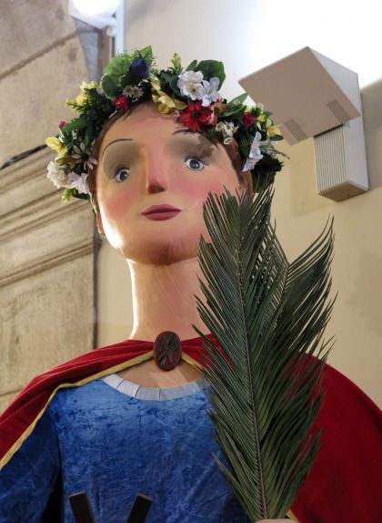 La gegantona Laia de Barcelona, al palau de la Virreina La gegantona Laia de Barcelona, al palau de la Virreina