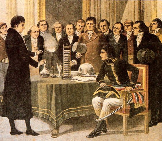 Alessandro Volta présente sa pile électrique à Napoléon en 1801