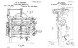Dues imatges de la màquina de tallar bosses de paper de Margaret E. Knight Dues imatges de la màquina de tallar bosses de paper de Margaret E. Knight