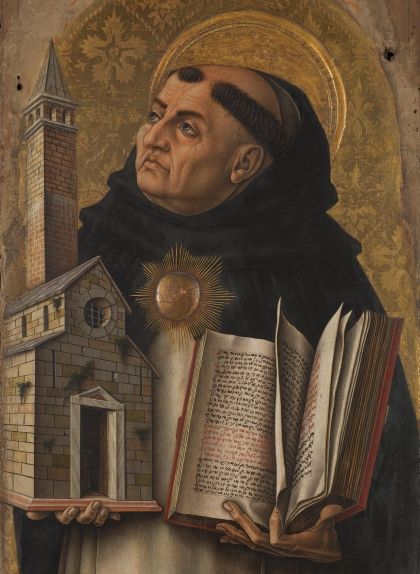 Retrat de Tomàs d'Aquino de Carlo Crivelli de l'any 1476 Retrat de Tomàs d'Aquino de Carlo Crivelli de l'any 1476