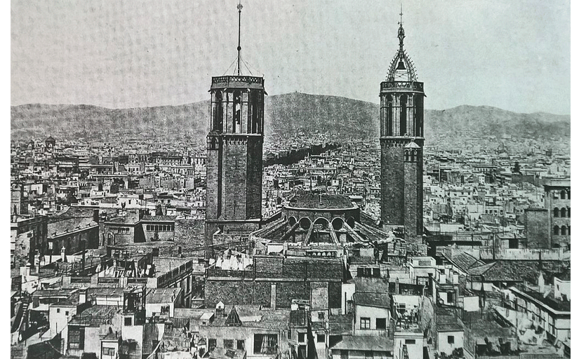 Vista panoràmica de Barcelona del 1910