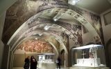 Sala del Museu Nacional de Catalunya on s'exposen les pintures murals afectades pel litigi de Sixena Sala del Museu Nacional de Catalunya on s'exposen les pintures murals afectades pel litigi de Sixena