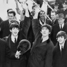 Els Beatles a l'aeroport Kennedy el 7 de febrer de 1964