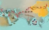 Aquesta és la ruta que van seguir: vermell a l'anada, i negre a la tornada Aquesta és la ruta que van seguir: vermell a l'anada, i negre a la tornada