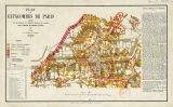 Mapa de les catacumbes de París del 1857 Mapa de les catacumbes de París del 1857