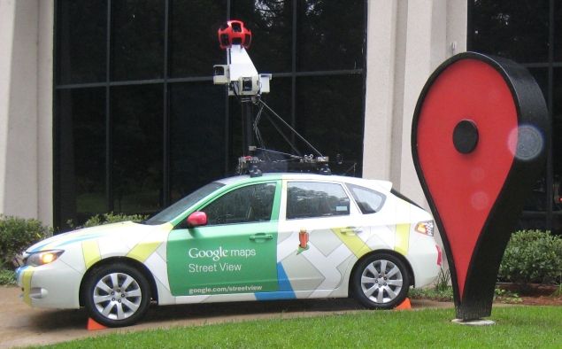 GoogleStreetViewCar Subaru Impreza at Google Campus