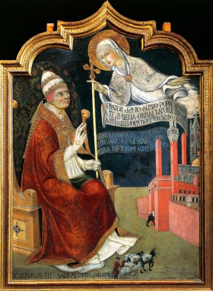 Retrat de Calixt III, de Sano di Pietro Retrat de Calixt III, de Sano di Pietro