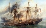Retrat de la batalla d'Iquique del 21 de maig de 1879, de Thomas Somerscales Retrat de la batalla d'Iquique del 21 de maig de 1879, de Thomas Somerscales