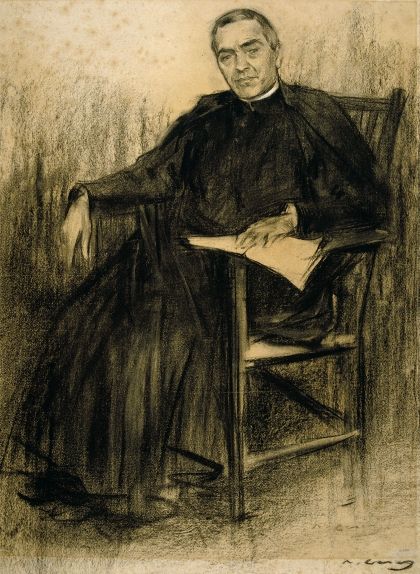 Retrat de Verdaguer fet per Ramon Casas Retrat de Verdaguer fet per Ramon Casas
