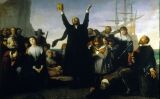 'Desembarcament dels puritans a Amèrica', d'Antonio Gisbert 'Desembarcament dels puritans a Amèrica', d'Antonio Gisbert