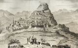 Il·lustració del segle XIX de Morella, la ciutat on va morir Margarida de Montferrat Il·lustració del segle XIX de Morella, la ciutat on va morir Margarida de Montferrat