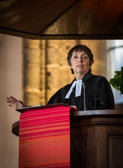 Margot Kässman a l'església de Sant Tomàs d'Estrasburg el 31 d'octubre de 2015 Margot Kässman a l'església de Sant Tomàs d'Estrasburg el 31 d'octubre de 2015