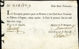 Paper moneda de 100 lliures Tournois emès el 1720 per la Banca Reial francesa