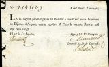 Paper moneda de 100 lliures Tournois emès el 1720 per la Banca Reial francesa Paper moneda de 100 lliures Tournois emès el 1720 per la Banca Reial francesa