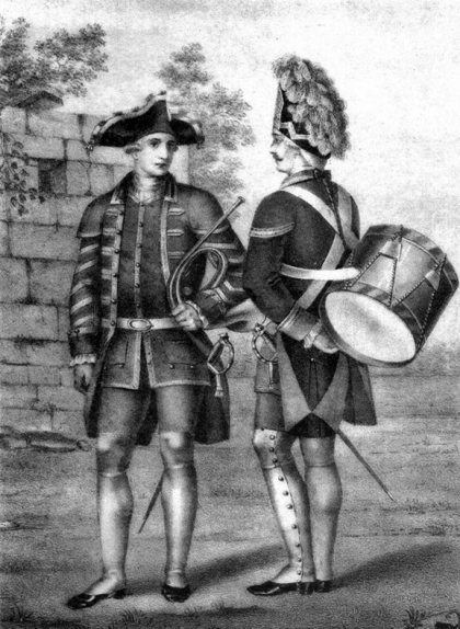 Retrat de mitjans del segle XVIII d'un timbaler del regiment Semionovski Retrat de mitjans del segle XVIII d'un timbaler del regiment Semionovski