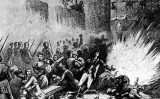 Il·lustració de l'atemptat del carrer dels Canvis Nous de Barcelona, el 7 de juny de 1896 Il·lustració de l'atemptat del carrer dels Canvis Nous de Barcelona, el 7 de juny de 1896