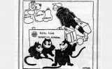 Detall de la portada de 'Xut!' del 26 d'agost de 1930 en què els quatre gats negres es substituïen per quatre gats pericos Detall de la portada de 'Xut!' del 26 d'agost de 1930 en què els quatre gats negres es substituïen per quatre gats pericos