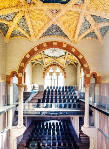 La sala Pau Gil del Recinte Modernista de Sant Pau, el lloc on abans hi havia l'antic arxiu La sala Pau Gil del Recinte Modernista de Sant Pau, el lloc on abans hi havia l'antic arxiu