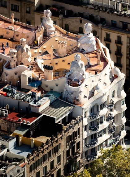 Vista aèria de la Pedrera Vista aèria de la Pedrera