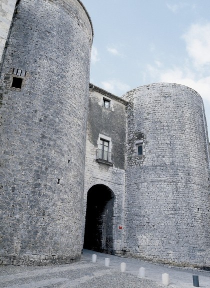 Portal nord o Sobreportes. Són d'època medieval, però a l'interior s'hi amaga la porta romana Portal nord o Sobreportes. Són d'època medieval, però a l'interior s'hi amaga la porta romana